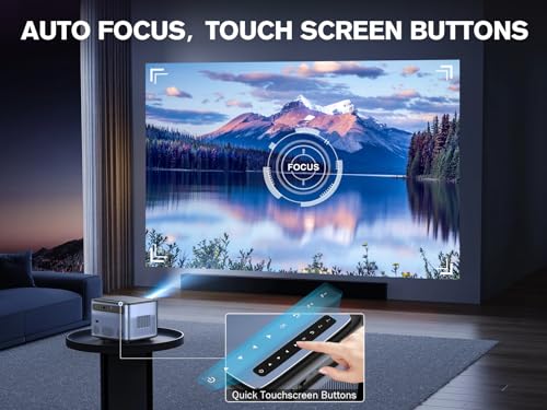 VIZONY Android TV Projector 4K with Netflix, 800ANSI 5G WiFi Bluetooth Outdoor Projector