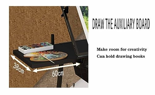ZERVA Height Adjustable Drafting Table with Stool and Glass Tabletop
