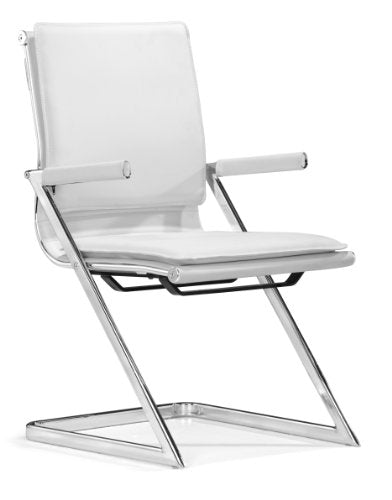 Zuo 215211 Lider Plus Conference Chair, White