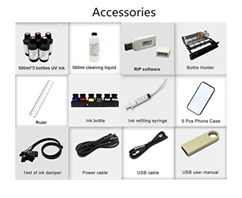UV Printer A4 Size UV Flatbed Printer for Bottle, Phone Case, Lighter, TPU, PVC, Metal, Wood