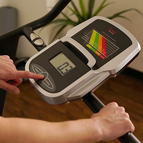 Sunny Health & Fitnesss Manual Treadmill with Adjustable Incline, Magnetic Resistance, 300 LB Max Weight, LCD and Pulse Monitor, Tablet Holder- SF-T7878,Black