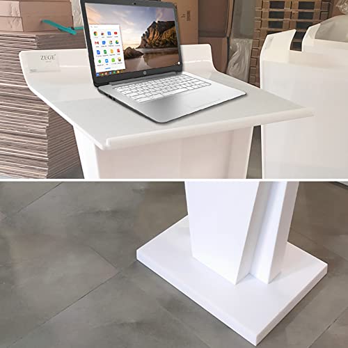 JOuan Acrylic Church Lectern Podium Stand - Portable 10mm Frosted Vertical Design