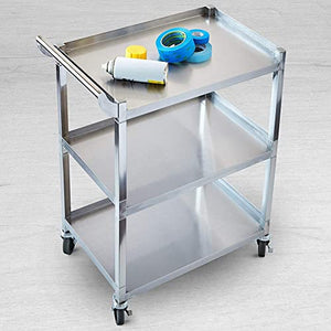 GSW Stainless Steel Utility Cart with Swivel Casters