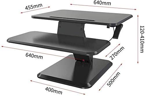 RMENST Height Adjustable Standing Desk Converter - Sit-Stand Computer Workstation for Home & Office