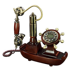 None European Style Retro Telephone Vintage Corded Phone Home Dial with Retro Ringtones