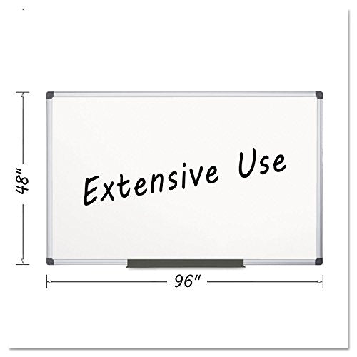 MasterVision CR1501170MV Porcelain Value Dry Erase Board 48 x 96 White Aluminum Frame