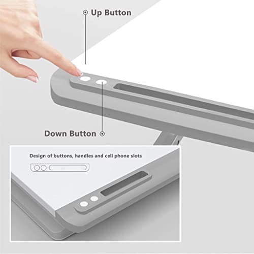 Portable Laptop Table Standing Desk Converter Stand Up Desk Riser Height Adjustable Sit Stand Home Office Desk Laptop Workstation (White)