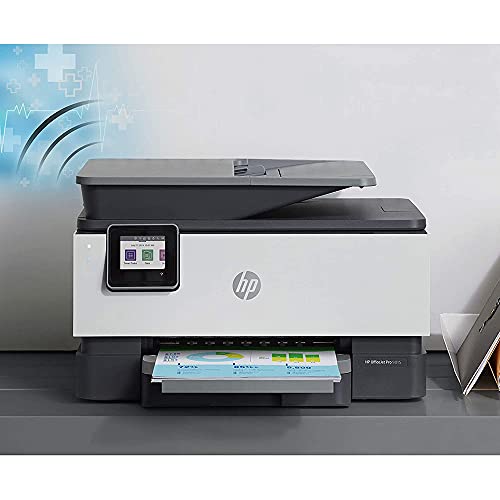 HP OfficeJet Pro 9015 All-in-One Wireless Printer w/Smart Home Office Productivity, Instant Ink, Works with Alexa 1KR42A Print, Scan, Copy, Fax, Mobile Bundle with DGE USB Cable + Business Software