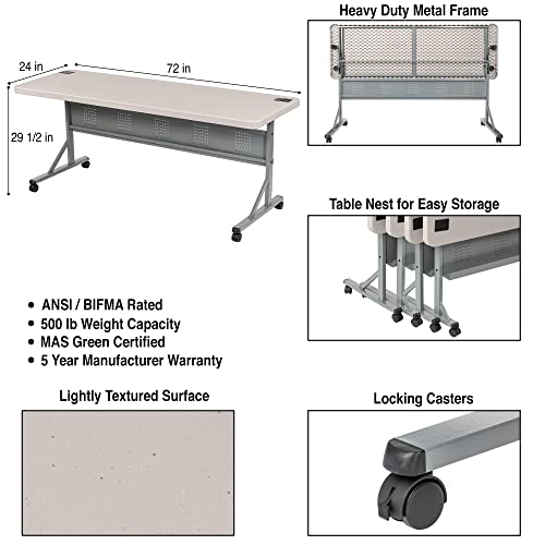 OEF Furnishings 72" Charcoal Training Table