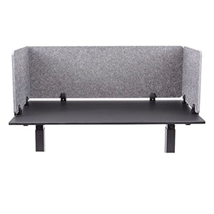ReFocus™ Raw Clamp-On Acoustic Desk Divider – Reduce Noise and Visual Distractions with This Lightweight Desk Mounted Privacy Panel (Castle Gray, 47.25" x 16", 23.6" x 16", & 23.6" x 16")