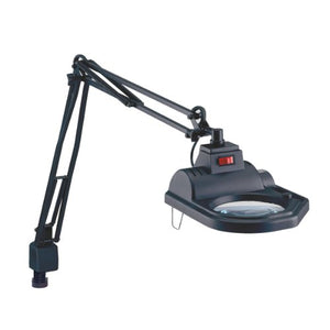 Electrix 7426 BLACK Magnifier Lamp, Halogen, 3-Diopter, Clamp-on Mounting, 45" Reach, 100 Watt, 1,600 Raw Lumens