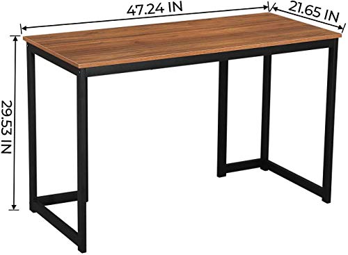 GreenForest Large L Shaped Desk and Computer Desk Bundle, Industrial Gaming Writing Desk Wrokstation Home Office Furniture Set, Walnut