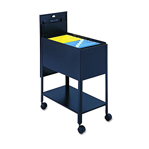 Safco Products 5362BL Extra Deep Mobile Tub File with Lock, Letter Size, Black