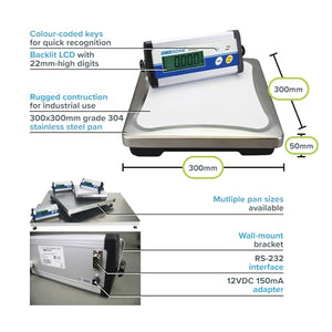 Adam Equipment CPWplus 200 Bench Scale, 440lb/200kg Capacity, 0.1lb/50g Readability