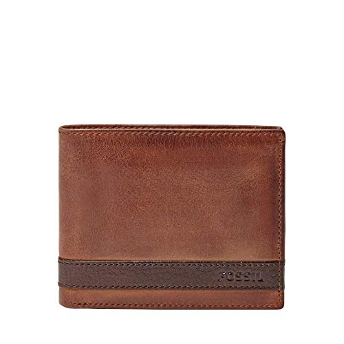 Fossil Men's Leather Single Zip Briefcase, Brown + Haskell Bag