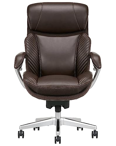 Generic Big & Tall Ergonomic Executive Chair, Brown/Silver