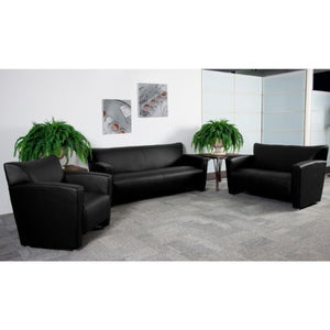 Flash Furniture HERCULES Majesty Series Reception Set in Black