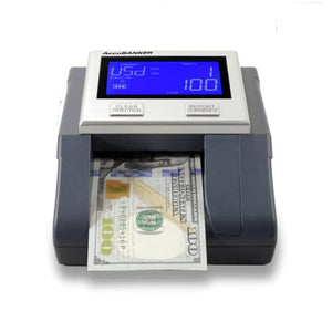 AccuBANKER D585 Multi-Scanix Counterfeit Currency Detector (2-Pack) - Multi-Orientation Feeding System, Banknote Verification, Multi-Currency Detection (USD, EUR, GBP), Visual and Audible Alerts