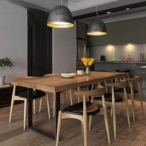 None Modern Solid Wood Dining Table, Industrial-Style Long Table (300x120x75cm)