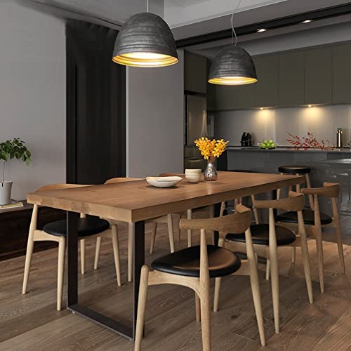 Modern Solid Wood Dining Table, Industrial-Style Long Table (300x120x75cm)