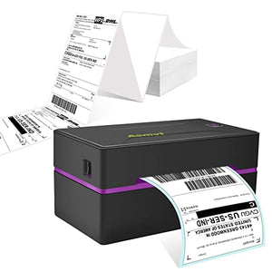 Asmvt Label Printer with Pack of 500 Label Paper，150mm/s Shipping Label Printer 4x6 for Small Business, USPS, FedEx, Shopify, Etsy, Amazon, Ebay