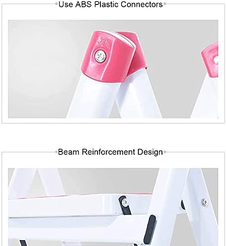 LUCEAE 2 Step Folding Step Stool with Non-Slip Rubber Sleeve