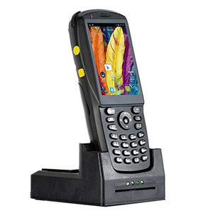 Handheld Mobile Terminal 1D 2D Barcode Scanner, Android 5.1 OS, NFC 13.56MHz, 3G, WiFi, BT4.0, 3.5inch Touch Screen, for Warehouse, Manufacturing Inventory (Size : Charging Base Kit)