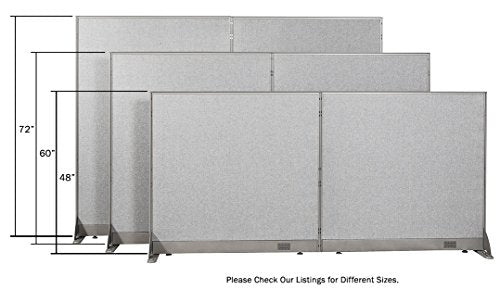 GOF Freestanding Office Partition, Large Fabric Room Divider Panel, 48"W x 60"H