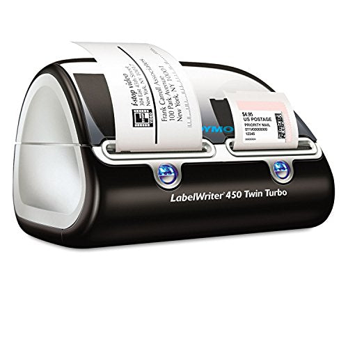 DYMO 1752266 LabelWriter Twin Turbo Printer, 71 Labels/Min, 5 1/2w x 8 2/5d x 7 2/5h