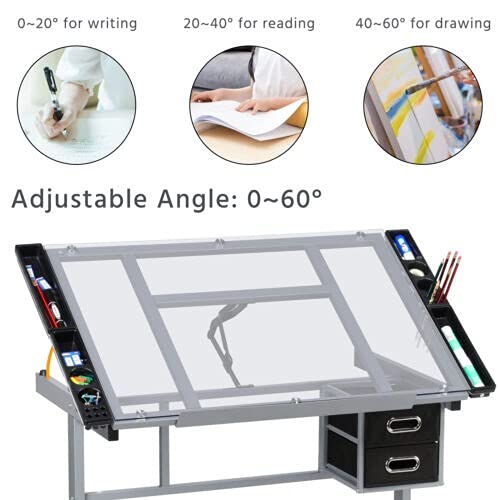 ZLYY Adjustable Drafting Table Artist Drawing Table Craft Desk Home Office Art Use