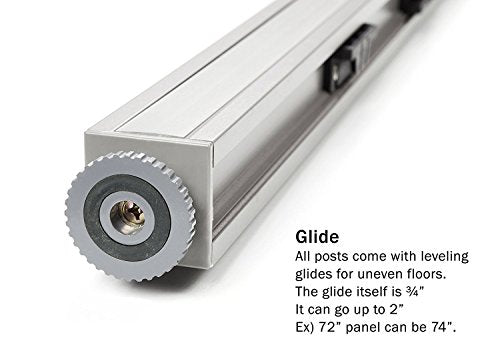 GOF Freestanding L Shaped Office Partition, Large Fabric Room Divider Panel, 48"D x 120"W x 60"H