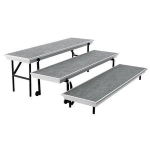 Transport 3 Level Tapered Choral Riser in Gray