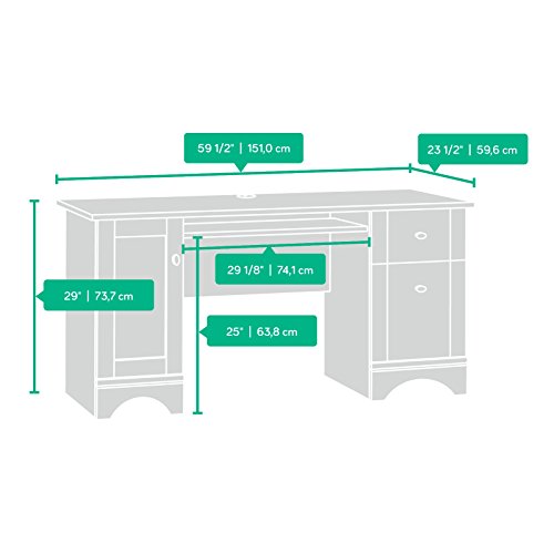 Sauder Computer Desk, Brushed Maple finish