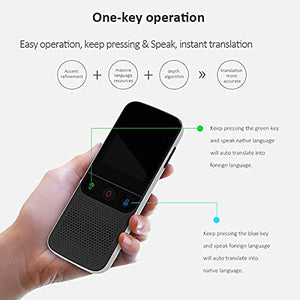 UsmAsk Portable Voice Translator with Photo Scanning - Two-Way Multi-Language Translation - 2.4 Inch Touch Screen - WiFi Support - Recorder Function - Ideal Gift