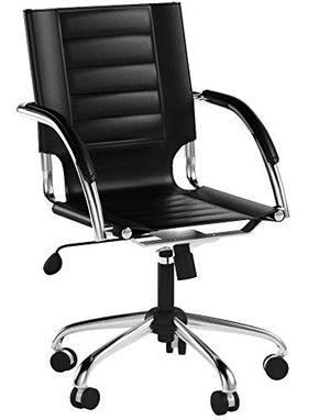 Safco Products 3456BL Flaunt Managers Leather Chair, Black