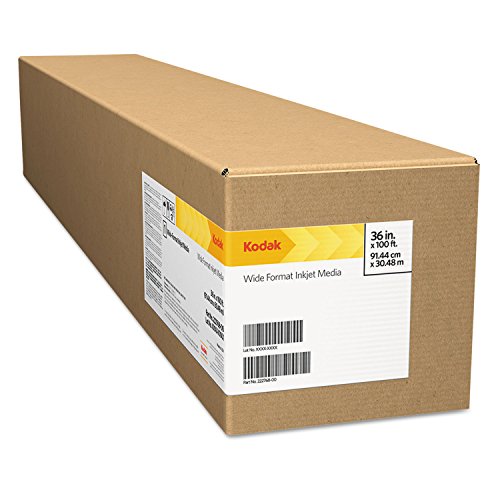 Kodak KWRSB36 Water-Resistant Scrim Banner, Matte, 16 mil, 36" x 40 ft Roll, White