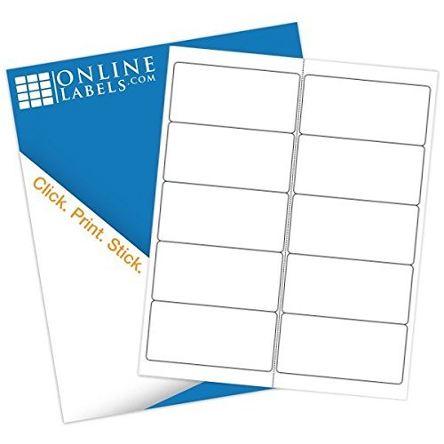 4 x 2 Mailing Labels - Pack of 50,000 Labels, 5,000 Sheets - Inkjet/Laser Printer - Online Labels