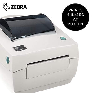 ZEBRA- GC420d Direct Thermal Desktop Printer for Labels, Receipts, Barcodes, Tags, and Wrist Bands - Print Width of 4 in - USB, Serial, and Parallel Port Connectivity
