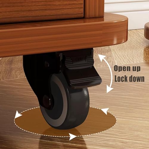 TruRim Rotating Bookshelf Tower, Wooden Narrow Bookshelf 360 Degrees Display (Six-Tier)