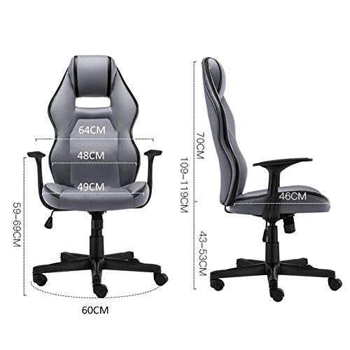 ZHIVIQ Silent Universal Pulley Office Chair - Rotatable Ergonomic Design with Thickened Cushion