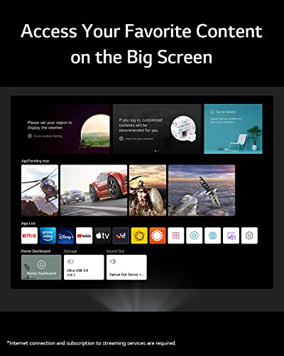 LG CineBeam UHD 4K Projector HU710PW - White