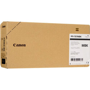 Canon 700ml PFI-707 Pigment Matte Black Ink Tank for iPF830, iPF840, iPF850 CAD Plotters