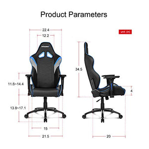 AKRacing Core Series LX Gaming Chair with High Backrest, Recliner, Swivel, Tilt, Rocker and Seat Height Adjustment Mechanisms with 5/10 Warranty - Blue