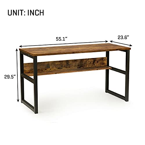 GXK 55 Computer Desk Table Workstation Home Office Student Dorm Laptop Study w/Shelf