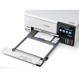 Epson EcoTank Photo ET-8500 Wireless All-in-One Supertank Wide-Format Color Printer, 6-Color, Print Copy Scan, Ethernet, Memory Card Slots, Auto 2-Sided Printing, 4.3" Color Touchscreen
