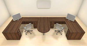 UTM Modern Executive Office Workstation Desk Set, Two Persons, CH-AMB-S54
