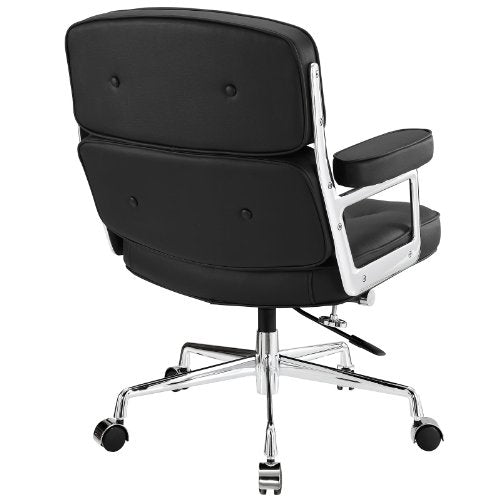 Modway Remix Deluxe Vinyl Executive Office Chair in Black
