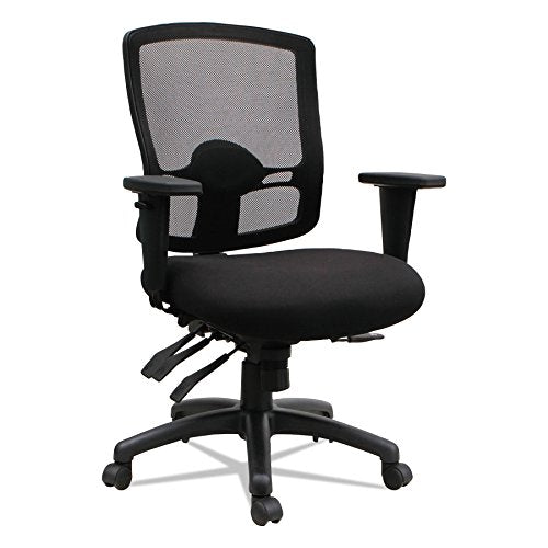 Alera ALEET4217 Etros Series Mid-Back Multifunction with Seat Slide Chair, Black