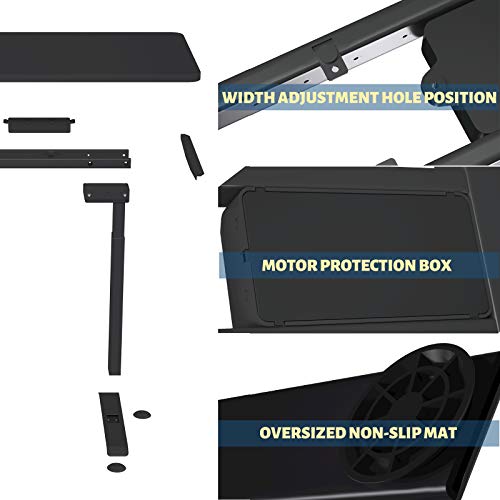 Dual Motor Electric Standing Desk Frame, Electric Sit Stand Desk Base with Adjustable Height, Adjustable Width and 3 Memory Preset Button Controller, Only Frame, Black