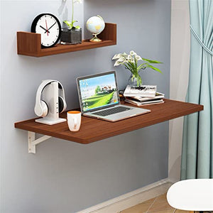 BinOxy Wall-Mounted Foldable Computer Desk with Steel Bracket - Multifunctional Table for Small Spaces